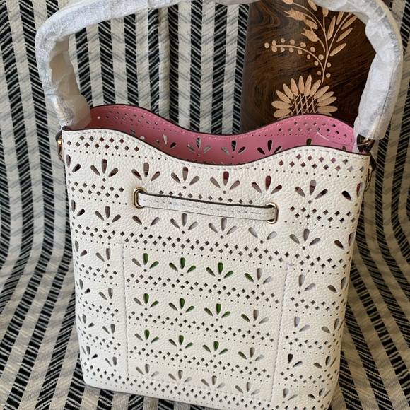 Kate spade small white drawstring bucket crossbody - Picture 6 of 8